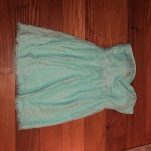 Mint colored formal dress